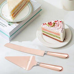 Wedding Cake Knife and Server Set, Cake Cutting Set for Wedding, Cake Cutter and Pie Server Set for Birthdays, Anniversary, Engagement Gifts - VARLKA