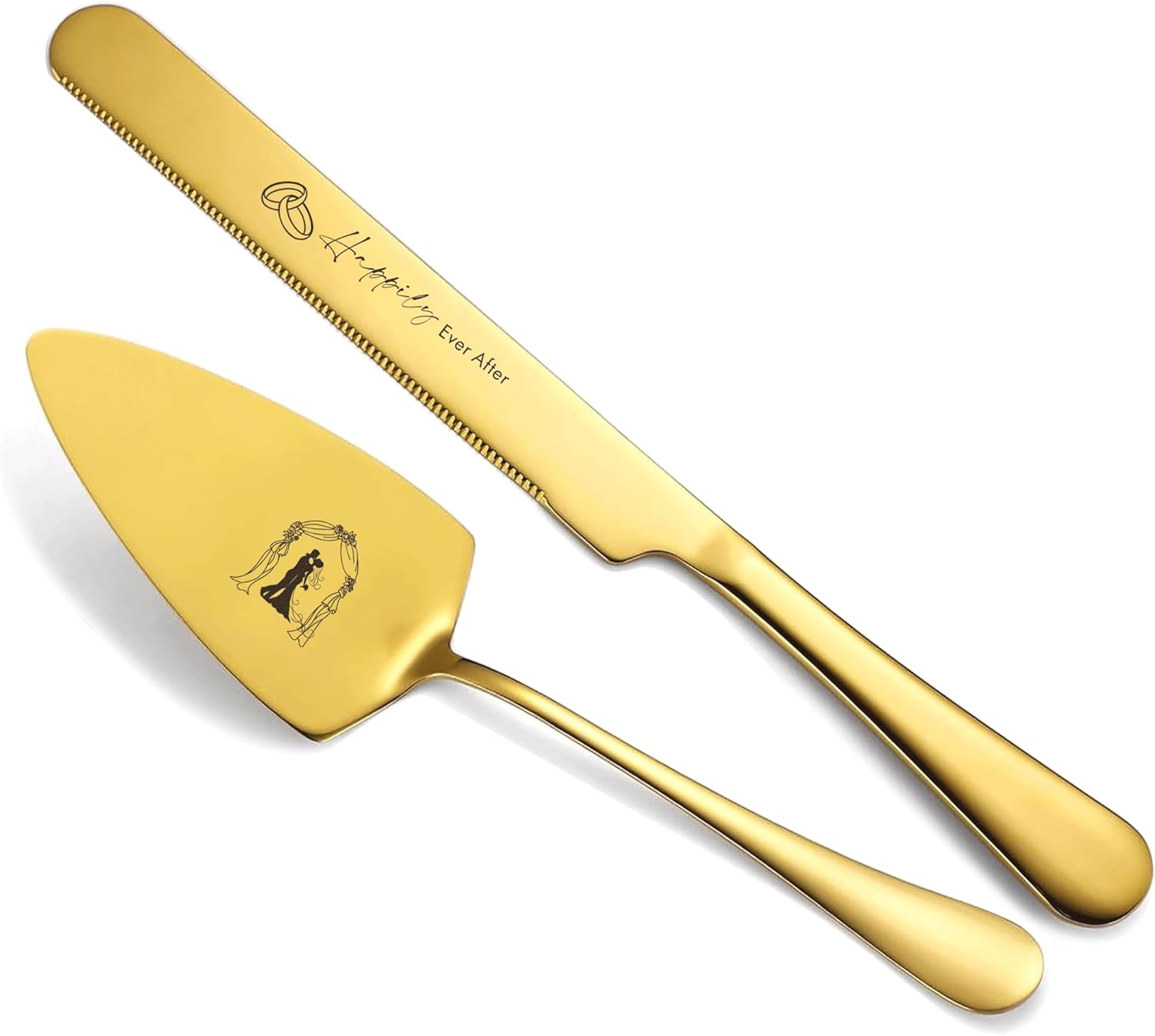 Cake Cutting Set for Wedding, Silver Wedding Cake Knife and Server Set, Cake Cutter Server Set Bridal Show Gifts Engagement Anniversary Birthday Gifts - VARLKA