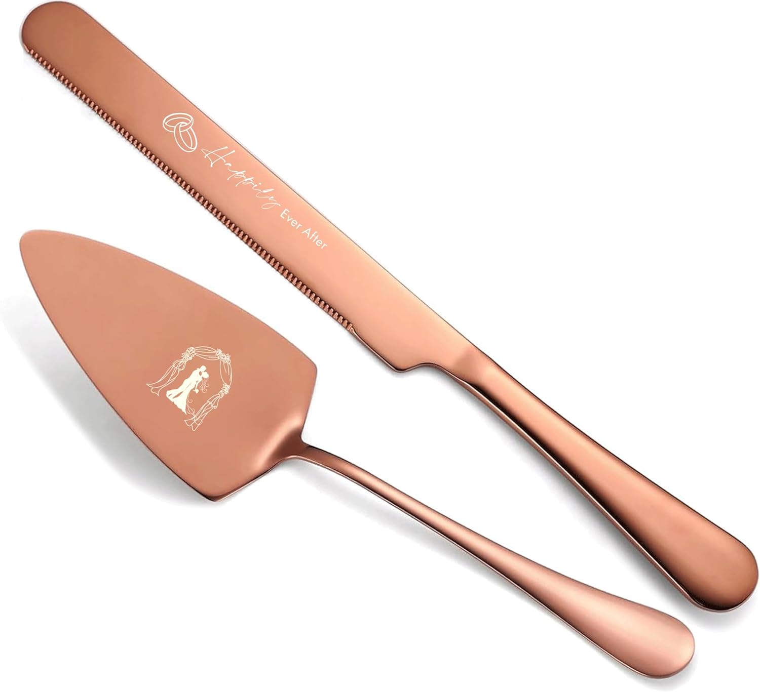 Cake Cutting Set for Wedding, Silver Wedding Cake Knife and Server Set, Cake Cutter Server Set Bridal Show Gifts Engagement Anniversary Birthday Gifts - VARLKA