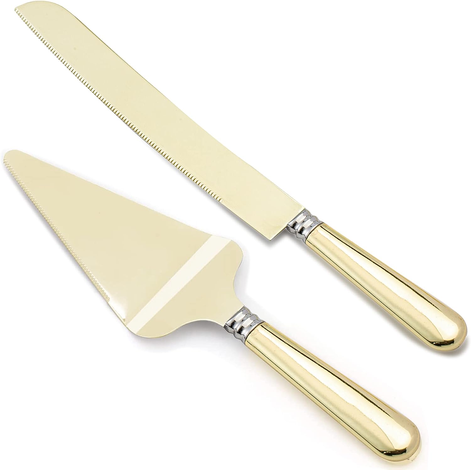 Wedding Cake Knife and Server Set, Cake Cutting Set for Wedding, Cake Cutter and Pie Server Set for Birthdays, Anniversary, Engagement Gifts - VARLKA