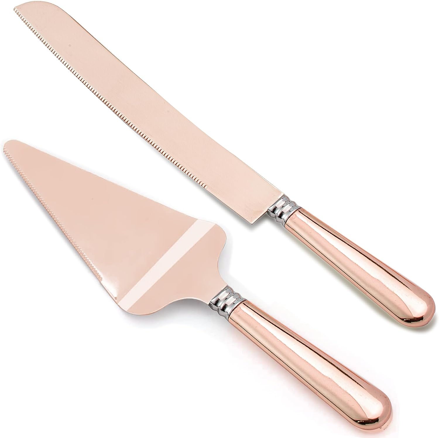 Wedding Cake Knife and Server Set, Cake Cutting Set for Wedding, Cake Cutter and Pie Server Set for Birthdays, Anniversary, Engagement Gifts - VARLKA