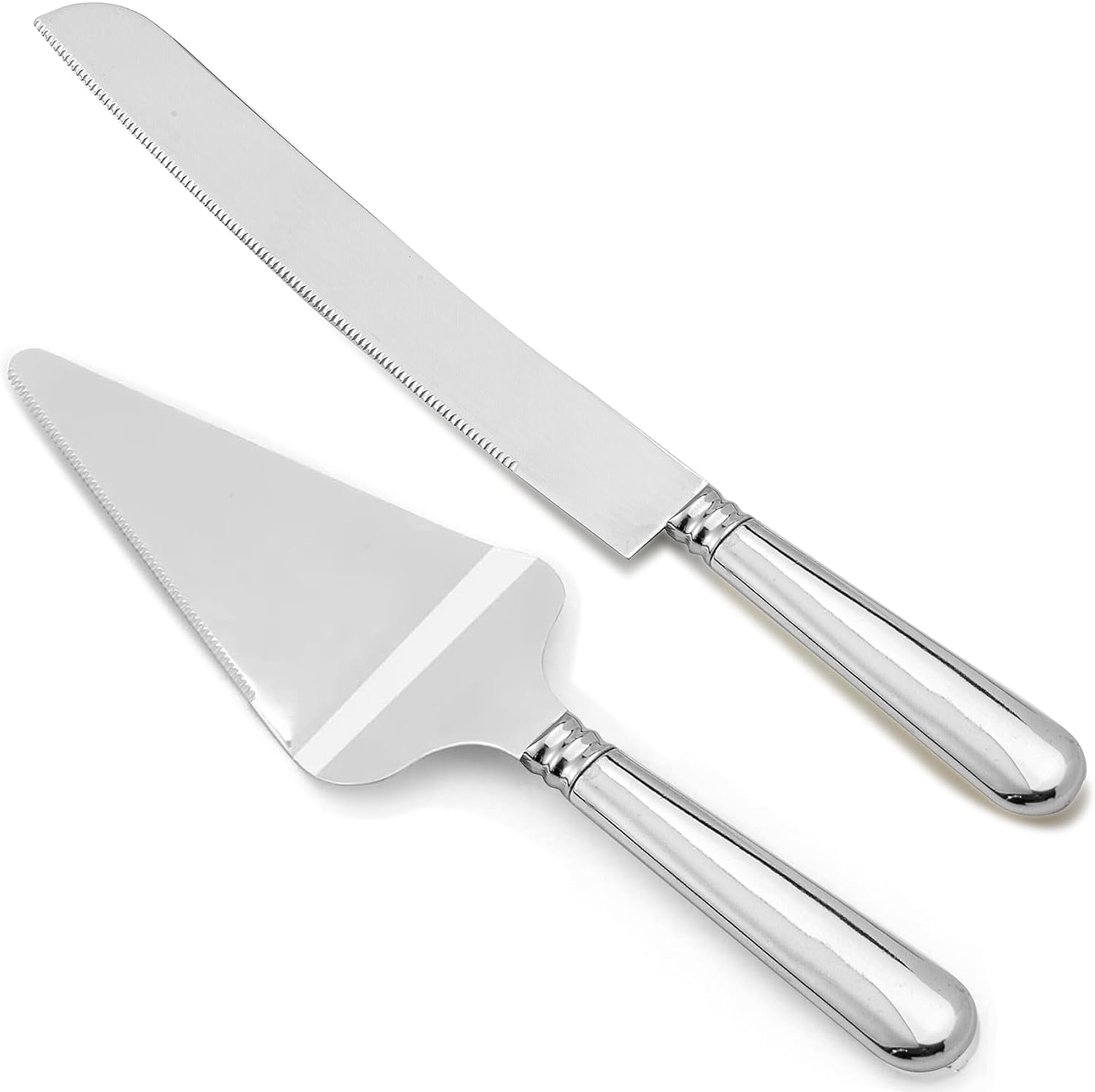 Wedding Cake Knife and Server Set, Cake Cutting Set for Wedding, Cake Cutter and Pie Server Set for Birthdays, Anniversary, Engagement Gifts - VARLKA